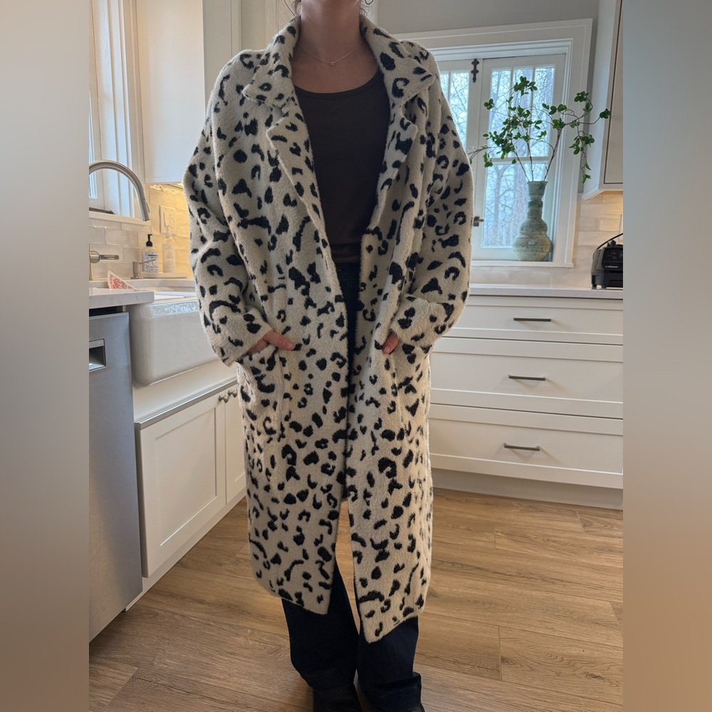 Leopard Print Long Coat